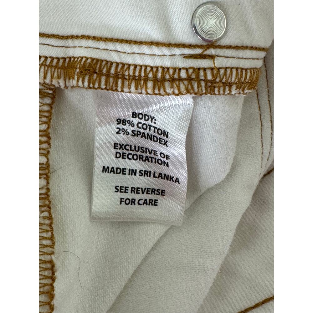 Spartina 449 Ellington Kick Flare Jeans Pearl Off White 14 - Picture 12 of 16